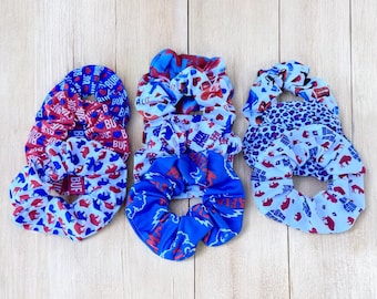 Buffalo Bills Scrunchie, Buffalo Hair Tie, Buffalo Tie Die Hairtie, Bills Mafia, Buffalo Bills