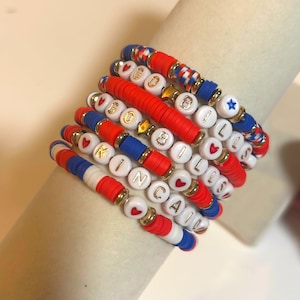 Buffalo Bracelet Rose Gold letters, Clay Bead Bracelet, Buffalove, Buffalo Bills Bracelet, Josh Allen Bracelet