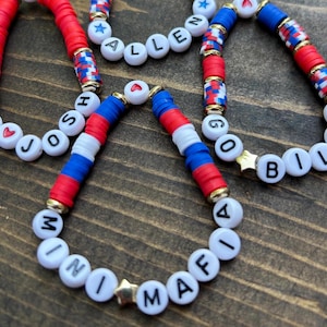 Kids Buffalo Bracelet, Kid Size Clay Bead Bracelet, Buffalove, Buffalo Bills Bracelet, Josh Allen Bracelet