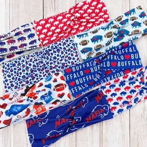 Buffalo Bills Twist Headband, (15 fabric choices!) Buffalo Headband, Buffalo Tie Die Hair Accessories , Bills Mafia, Buffalo Bills