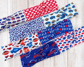 Buffalo Bills Twist Headband, (15 fabric choices!) Buffalo Headband, Buffalo Tie Die Hair Accessories , Bills Mafia, Buffalo Bills