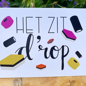 Het zit d’rop bedankkaartje/afscheidskaartje