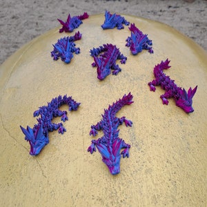Crystal Dragon Crystal Dragon Crystal TikTok Articulated Rosedragon Dragon Rose Fidget flexible Movable