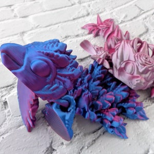 Tiny Rose Phoenix Wyvern TikTok Articulated Dragon Rose Fidget