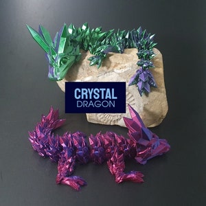 Crystal Dragon Crystal Dragon Crystal TikTok Articulated Rosedragon Dragon Rose Fidget flexible Movable