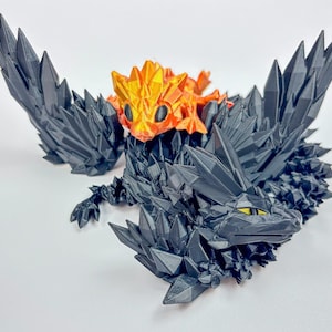 Andarna and Tairn - Fourth Wing Dragons - Crystal Dragon Wing