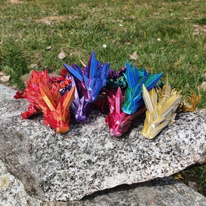 The movable crystal dragon Crystal Dragon Crystal TikTok Articulated Rosedragon Dragon Rose Fidget flexible