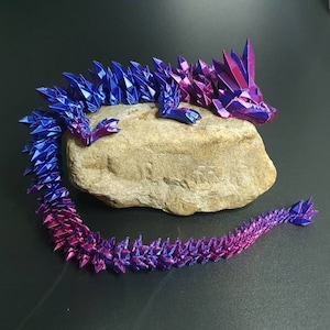 moving crystal dragon 3D printed