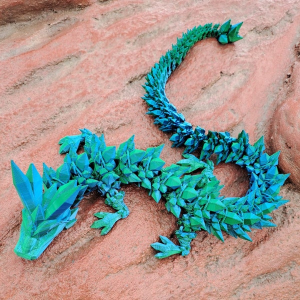 Magischer Kristalldrache Crystal Dragon Kristall TikTok Articulated Rosedragon Dragon Rose Fidget flexibel Beweglich