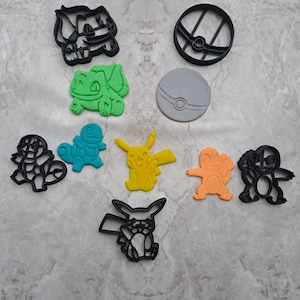 Pocket Monster Cookie Cutter (Pokeball Pikachu Squirtle Charmander Bulbasaur) Fan Art