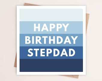 Stepdad Birthday Card | Happy Birthday Stepdad | Personalised Birthday Card For Stepdad | Birthday Card for Stepdad | Gift For Stepdad