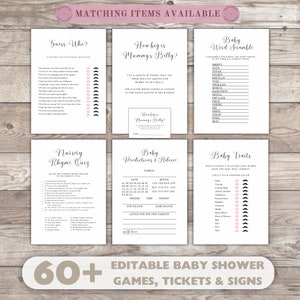 Baby Shower Memory Game, Baby Shower Game, Minimalist Baby Shower ...