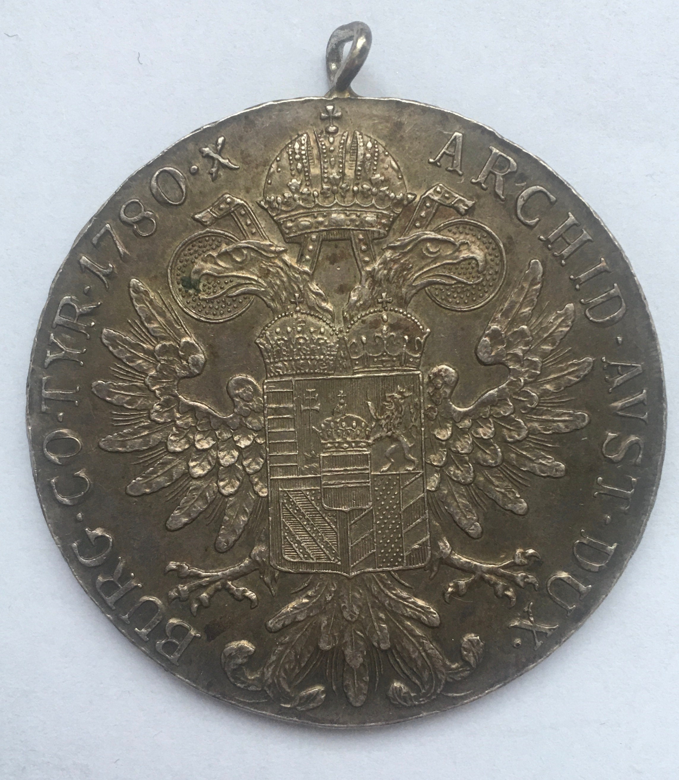1780年 オーストリア皇后テレジア スターリングシルバーコイン 