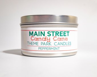 Main Street Candy Cane | Disney Lover Candle︱Disney Inspired Candle︱Soy Candle︱Scented Candle︱Theme Park Candles