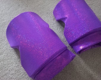 Lila Dazzle Metallic Wrestling Knieschoner. High Quality, doppeltes Spandex. Hochglänzende Reflektion. Nur eine verfügbar