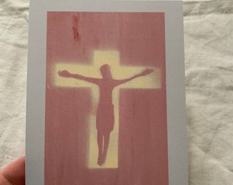 Simple postcard a6 7 sayings of Christ on the Cross (#1) "Father, forgive them"