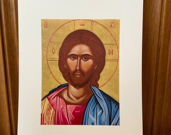 Affiche imprimée Christ Pentocrator sur papier fine art A4