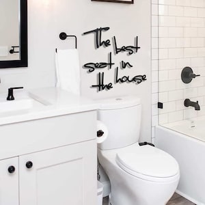 O melhor assento da casa Metal, arte em metal para banheiro, decoração engraçada para parede de banheiro, presente para banheiro, metal para banheiro, arte para parede de banheiro