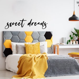 Sweet Dreams Metal Wall Art, Gifts for Bedroom, Individual Metal Words, Bedroom Metal Art, Metal Sign, Housewarming, Sleep Gift, Metal Sweet