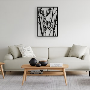 Deer Metal Wall Art, Metal Wall Decor, Metel Wall Hangings, Metal Wall Design, Home Decor, Animal Metal Wall Art,surprise house gift