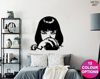 Metal Pulp Fiction Wall Art, Mia Metal Wall, Pulp Fiction Metal, Bedroom Wall Art, Pulp Fiction Decor, Metal Hollywood Decor, Metal Wall Art