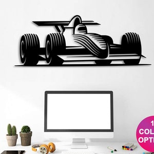 Metal Racing Car Decoration, Go-Kart Racing Car, Formula 1 Auto Racing Metal Wall Art, Race Car Decor, Kids Room Decors,gift to my father