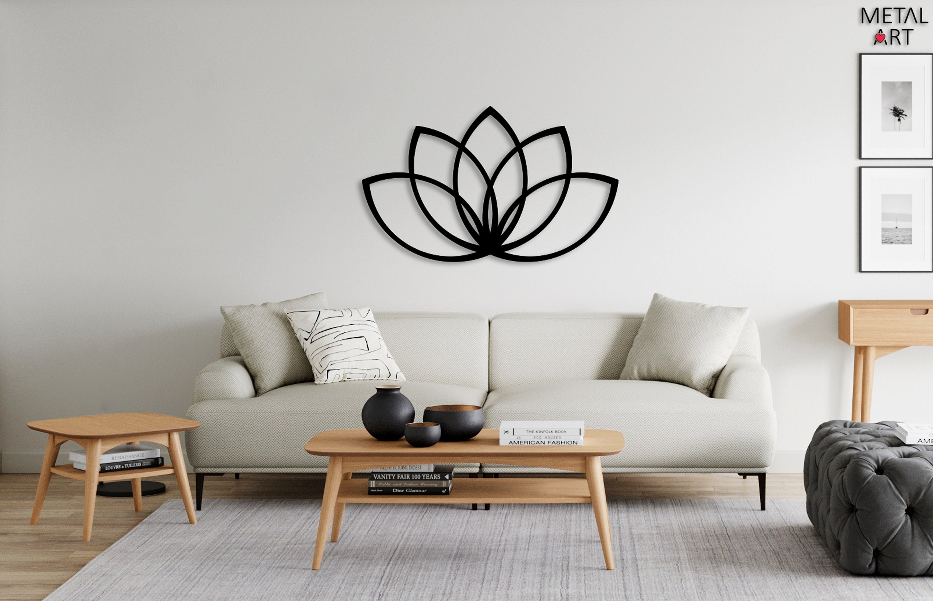 Lotus Leaves Wall Decor Lotus Metal Wall Art Lotus Flower Etsy