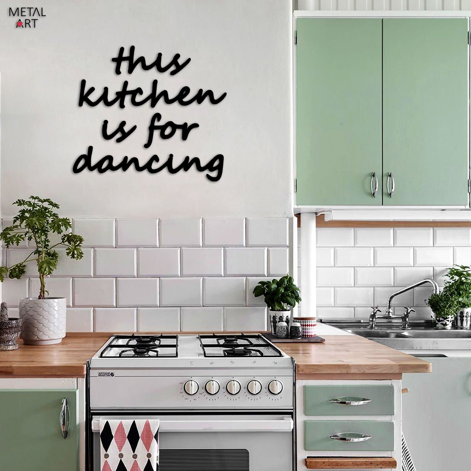 This Kitchen is for Dancing Sign Metal Wall Art Metal Wall Etsy
