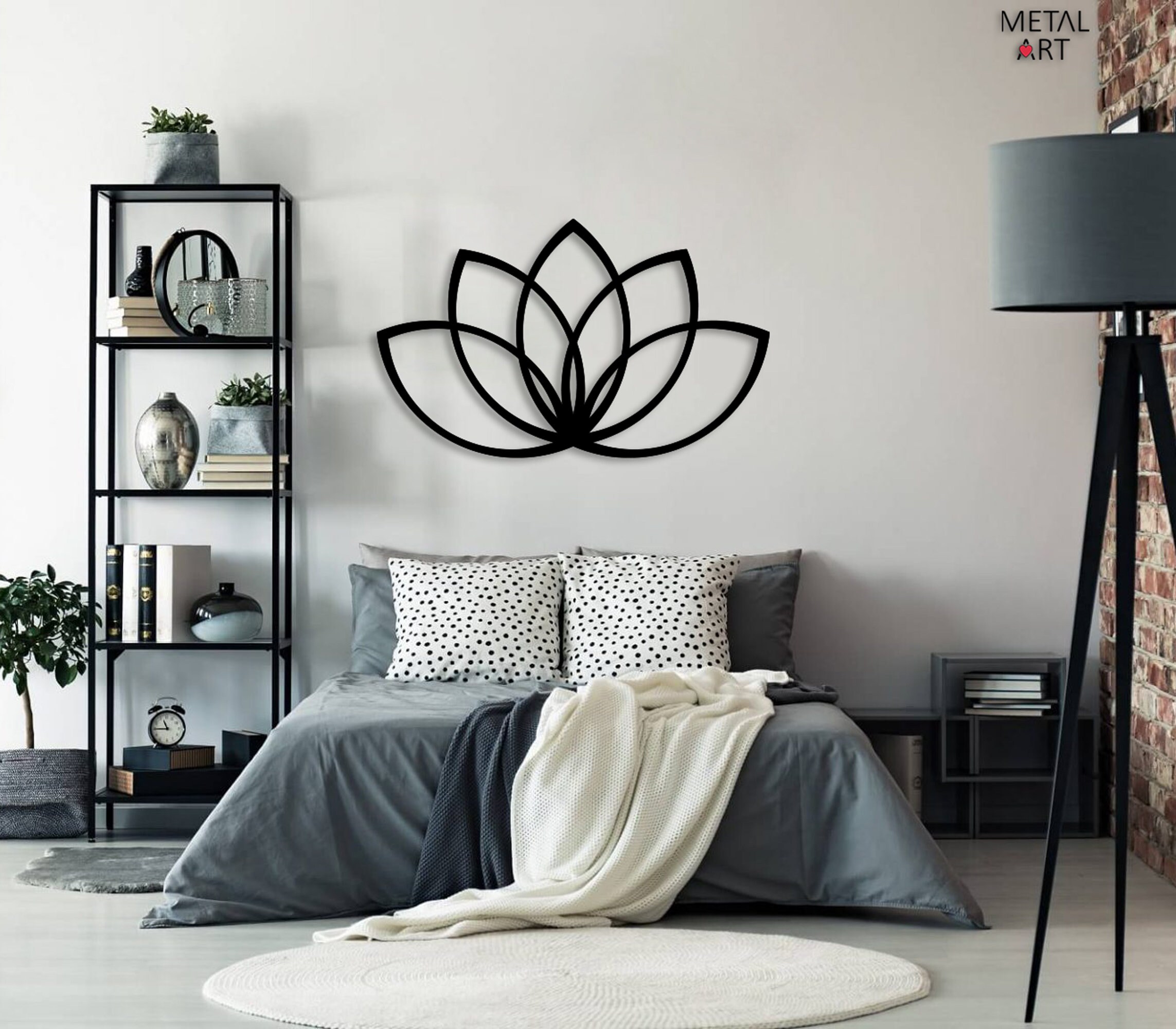 Lotus Leaves Wall Decor Lotus Metal Wall Art Lotus Flower Etsy