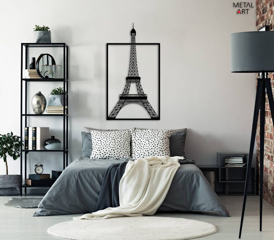 Paris Eiffel Tower Wall Decor Paris Metal Art Eiffel Wall Etsy