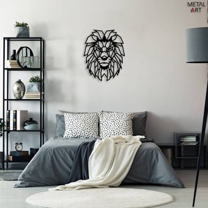 Lion Metal Wall Art, Animal Wall Art, Metal Wall Hangings, Metal Wall Decor, Metal Lion Head Wall Art, Home Wall Art,gift to my father