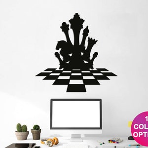 3D Chess Metal Wall Decor, Chess Metal Wall Art, Chess Pieces Wall Art, Chess King Wall Art, Chess Symbol Metal Wall Art, Chess Queen Decor
