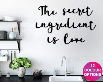 The Secret Ingredient Is Love Metal Wall Art, Brilliant Kitchen Decoration Ideas, Cozy Kitchen Metal Wall Letters, Metal Wall Art
