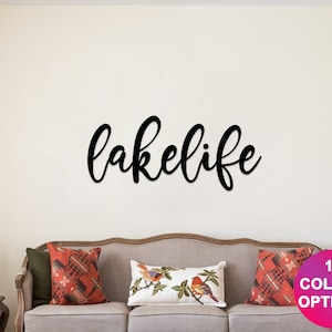 Lake Life Metal Sign, Lakehouse Sign, Lakehouse Decor, Lake House, Lake Life, Lake House Sign, Metal Wall Art Lake, Metal Words, Metal Signs