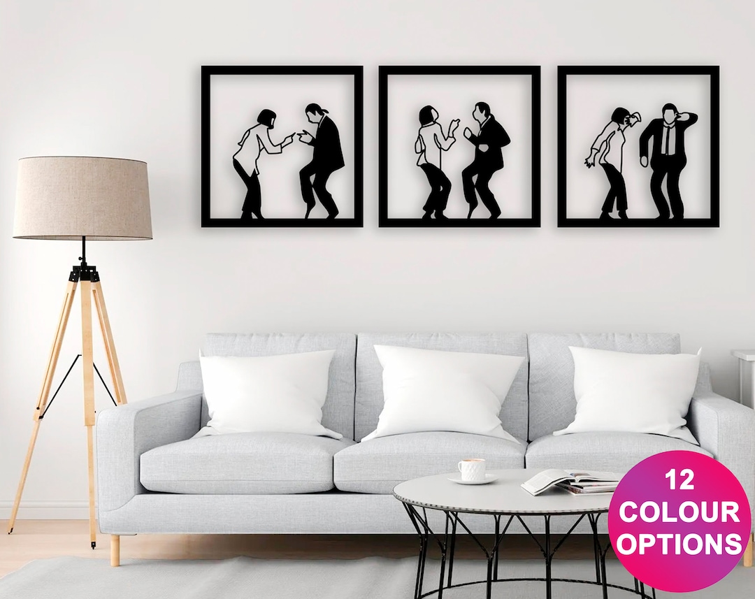 Metal Pulp Fiction Wall Art, Dance Metal Wall, Pulp Fiction Dance