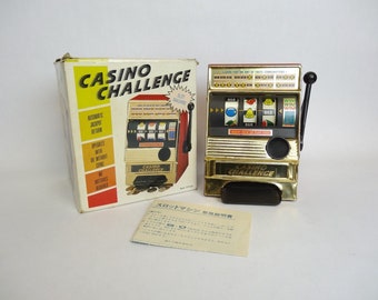 Vintage Waco Casino Challenge Slot Machine Toy Made in Japan w/Box
