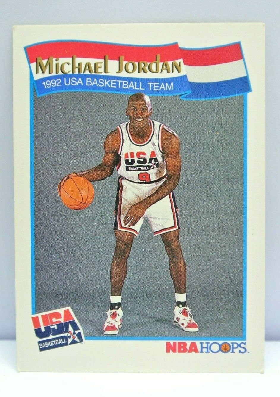 Michael Jordan 33x37 Custom Framed Jersey Display with Vintage USA  Basketball Pin & Olympic Basketball Pin