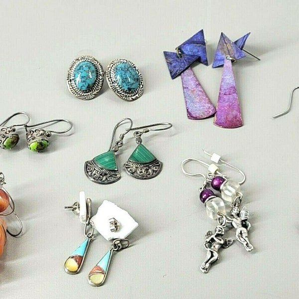 Earrings for Charity! 9 Pair, Chico's Costume Jewelry, Nice Quality & Good Cond