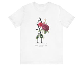 Blessed Amah flower t-shirt