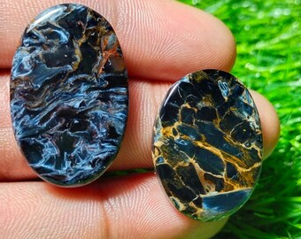 Top Quality Natural Pietersite Radiant Shape Cabochon Loose Gemstone For Making Jewelry 40X26X5 mm S-2179 Pietersite Cabochon 51 Ct