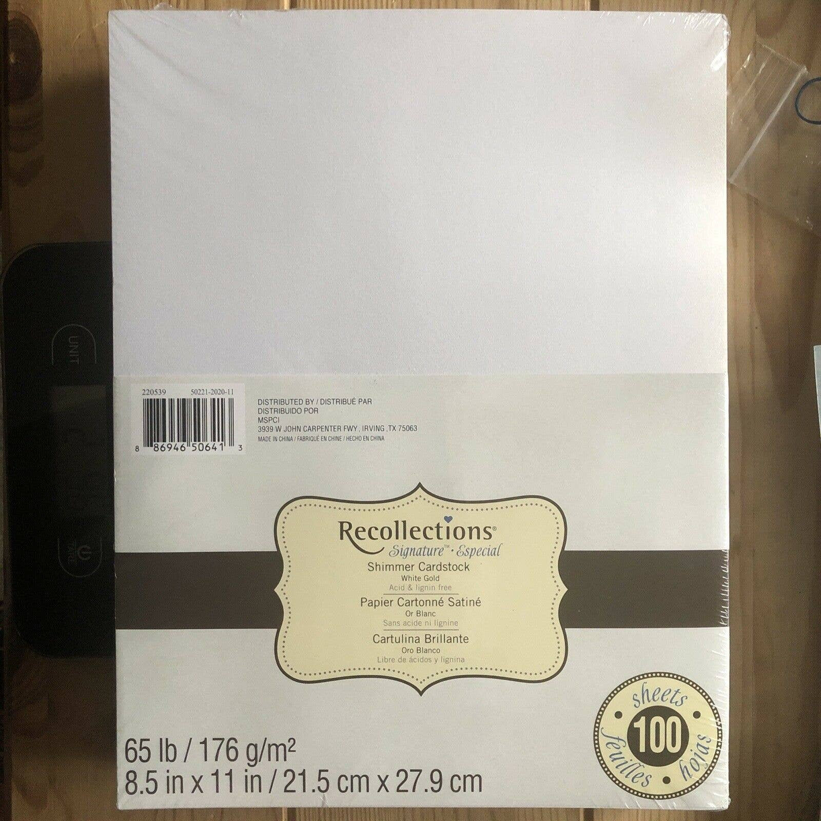 Recollections Shimmer White Gold 65 Lb. Cardstock Paper Etsy