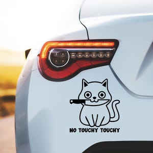 No Touchy, Car Sticker, Vinyl, Cat, Furry