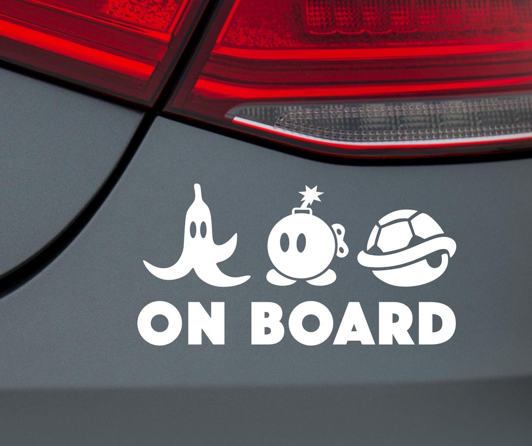 Car Sticker, Gaming Sticker, Vinyl Sticker, on Board, Video Game, Retro ...