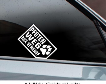 Sticker Nix Verkauf 2x „NIX VERKAUF NIX KARTE ICH" Autoaufkleber – Für Front- Oder Heckscheibe, Links/rechts, Humorvolle Abwehr N Aufkleber