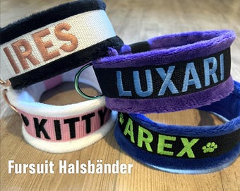Collar, fursuit, personalized, with name, furry, merch