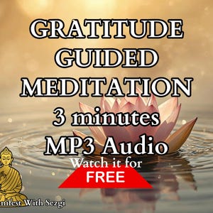Gratitude Guided Meditation (3 minutes) with 1Hz + 11Hz + 111Hz audio at the background