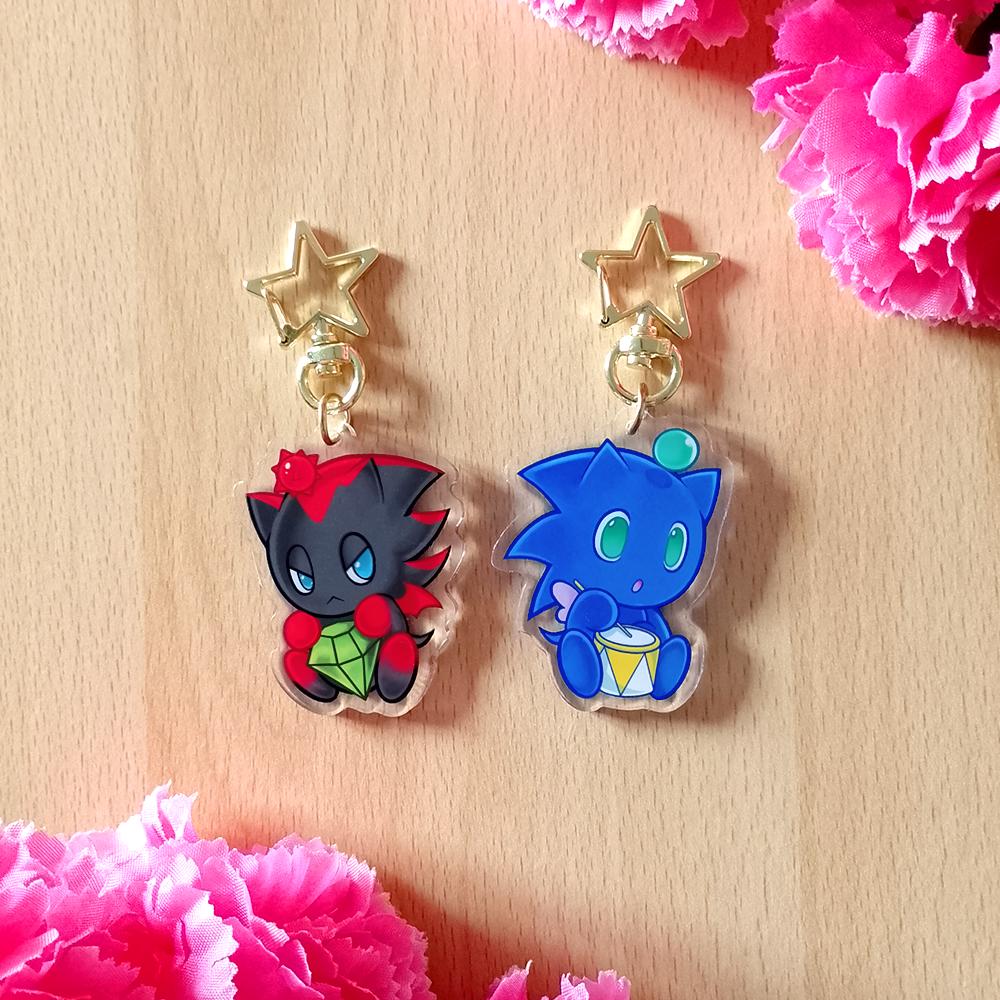 Chao Garden Keychains, Cute SA2 Charms Sonic Shadow Amy & Rouge - Etsy