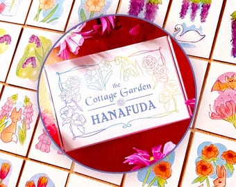 Hanafuda Card Deck The Cottage Garden, Handmade Japanese Playing Cards, Limited Edition