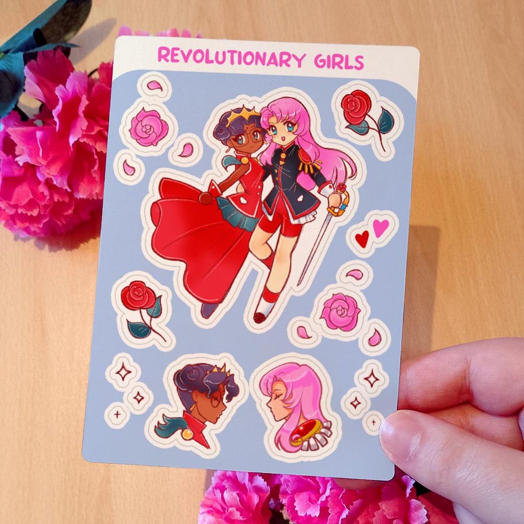 Revolutionary Sticker Revolutionary Girl Utena Sticker Sheet: Waterproof Vinyl Utena & Anthy ...