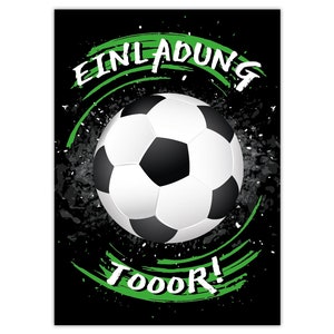 Einladungskarten zum Kindergeburtstag Einladungen für Jungen Fussball Fußball